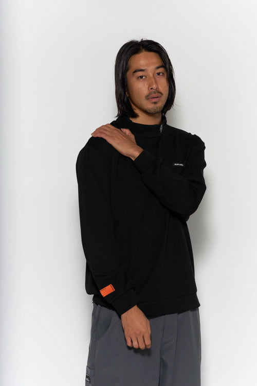 THERMAL STRETCH L/S MOCK NECK TEE