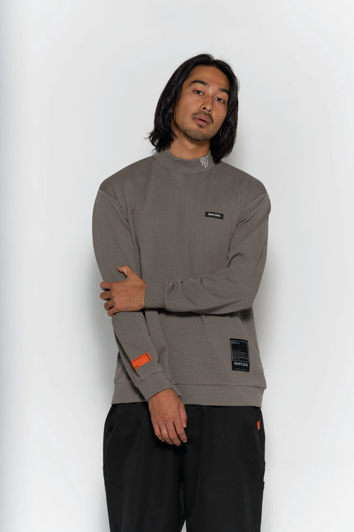THERMAL STRETCH L/S MOCK NECK TEE