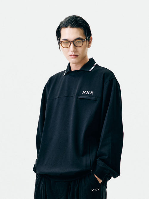 Gorden Collar Pocket Sweatshirts