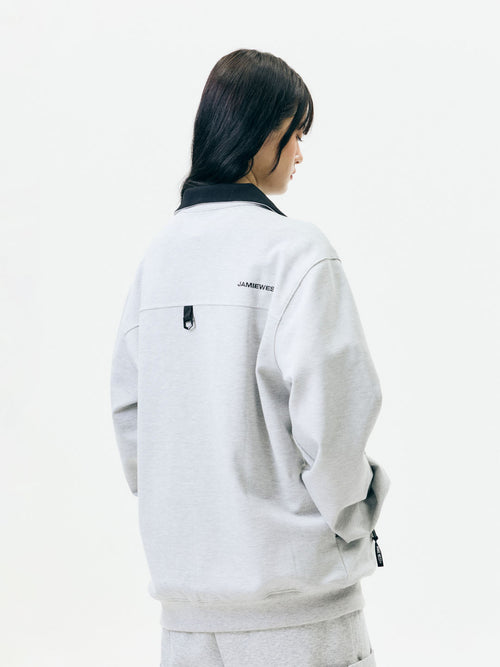 Highneck Half Zip-up Pocket Sweatshirts
