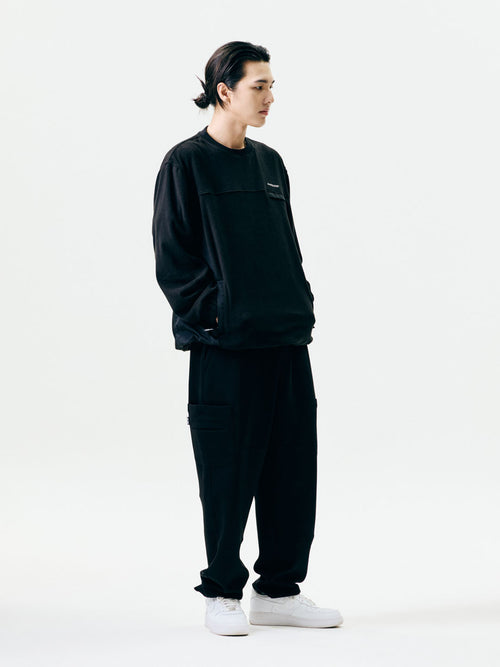 Light Fleece Nylon Pocket Pullover