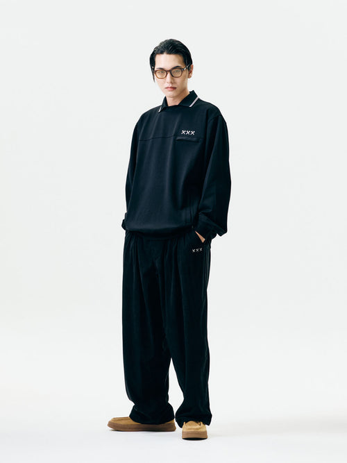 Gorden Collar Pocket Sweatshirts