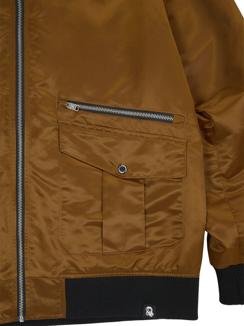 Nylon Collar Point Aviator Jacket