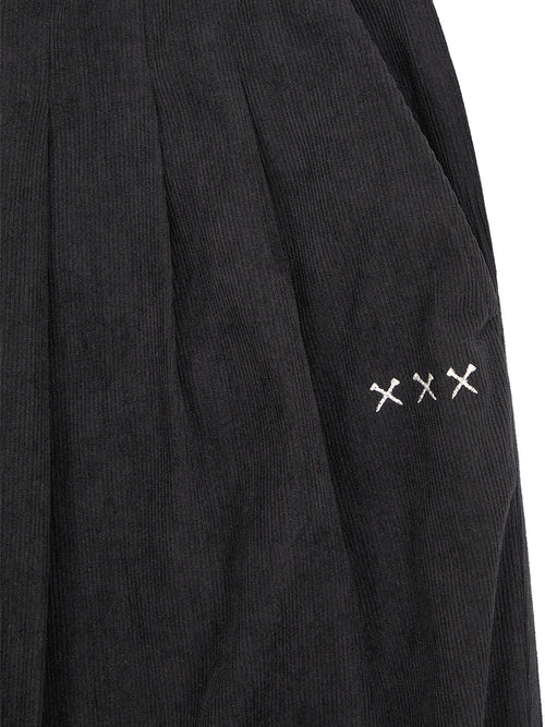 Corduroy Three Tuck Wide Pants