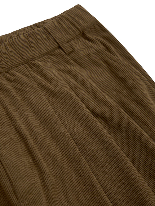 Corduroy Three Tuck Wide Pants