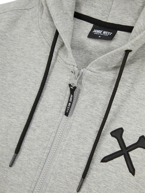 Club Hoodie Applique Zip-up