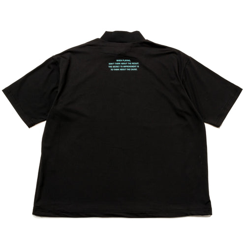 DOUBLE COL MOCK NECK TEE