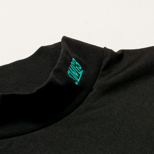 DOUBLE COL MOCK NECK TEE