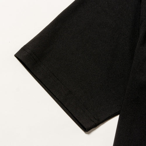 DOUBLE COL MOCK NECK TEE