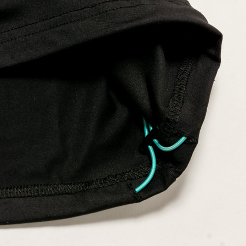 DOUBLE COL MOCK NECK TEE