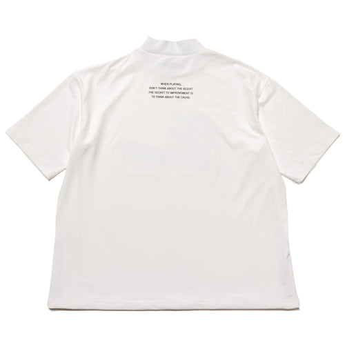 DOUBLE COL MOCK NECK TEE