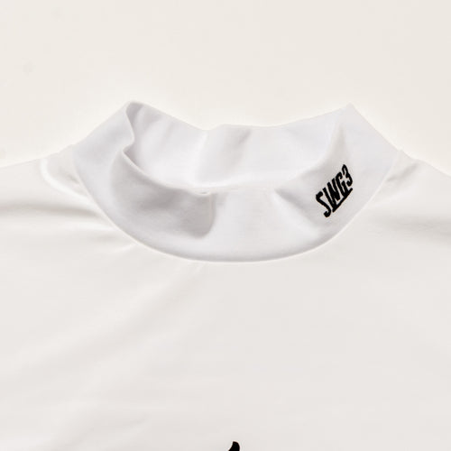 DOUBLE COL MOCK NECK TEE