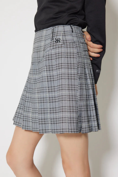 グレンチェックプリーツスカート