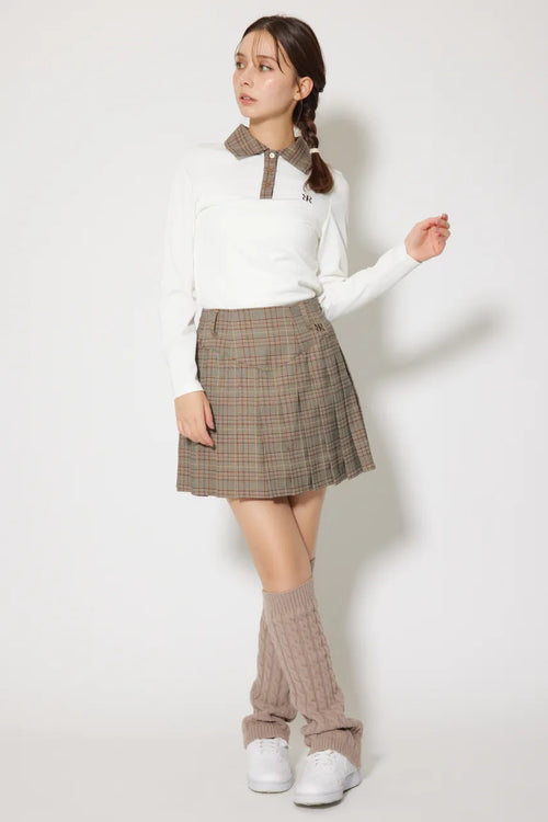 グレンチェックプリーツスカート