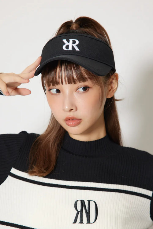 RRロゴリボン付きサンバイザー
