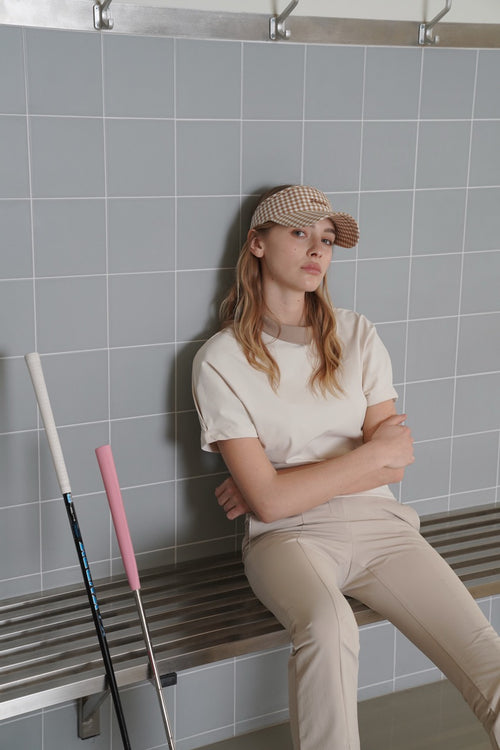 Gingham Check SUNVISOR