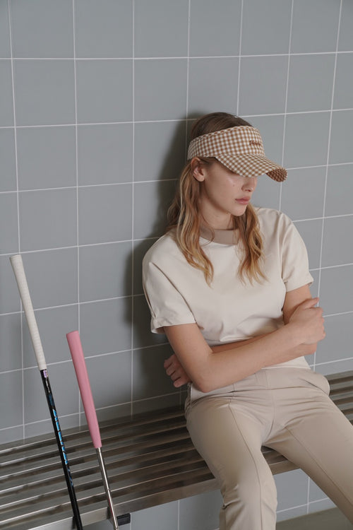 Gingham Check SUNVISOR