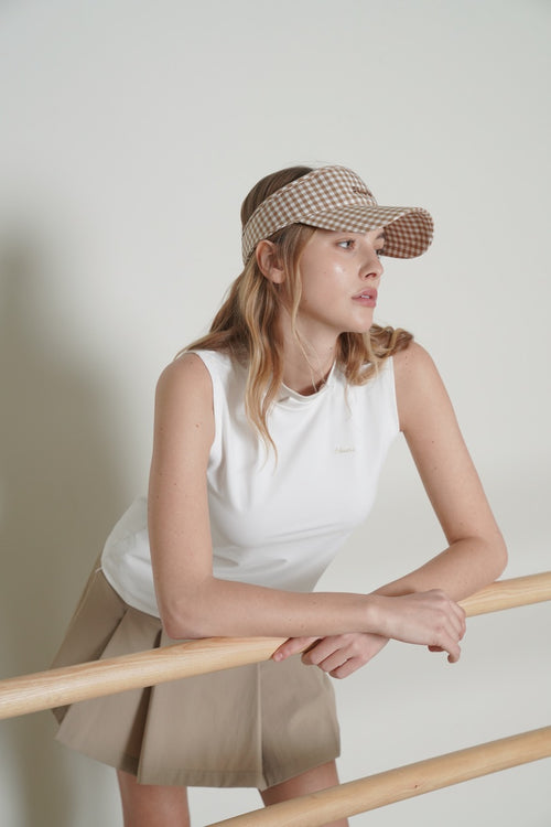 Gingham Check SUNVISOR