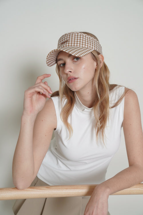 Gingham Check SUNVISOR