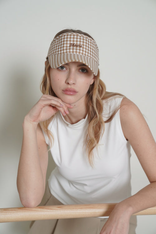 Gingham Check SUNVISOR