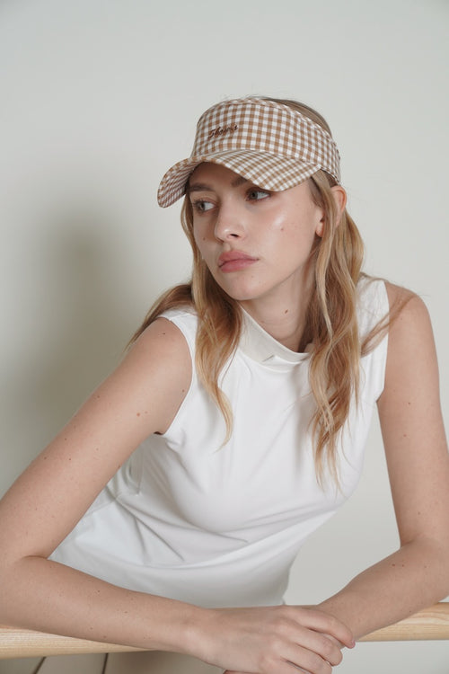 Gingham Check SUNVISOR