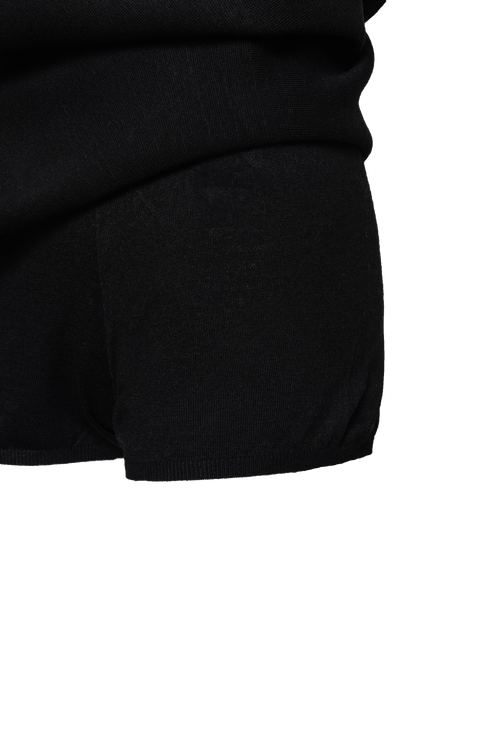 high-waist flare knit skirt