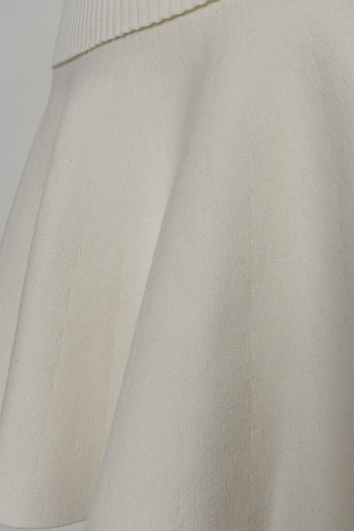high-waist flare knit skirt