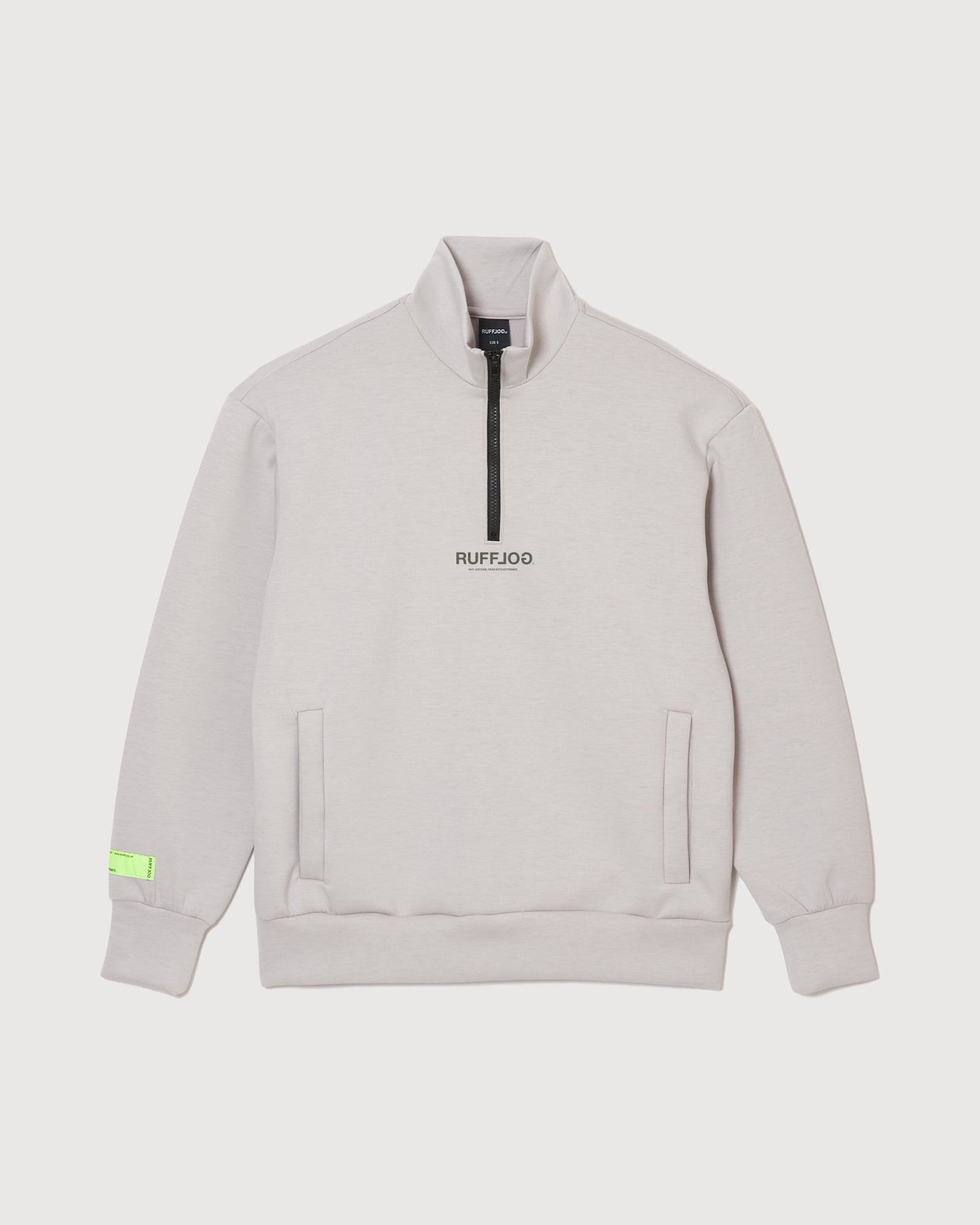 RUFFLOG®︎ HALF ZIP SWEATSHIRT BEIGE HALF ZIP SWEATSHIRT BEIGE – RUFFLOG