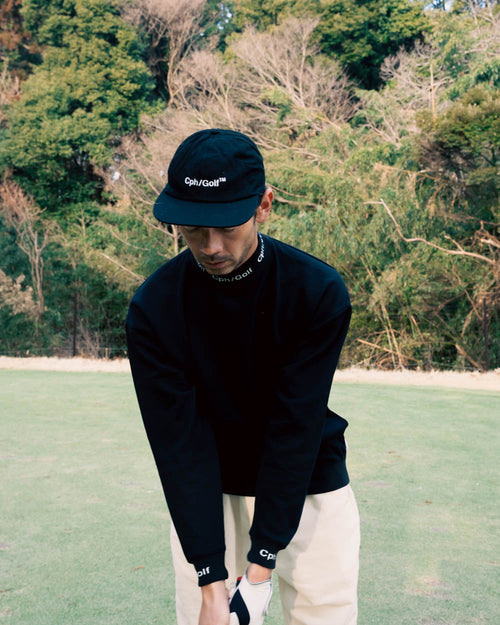 #JACQUARD MOCK NECK LS TEE