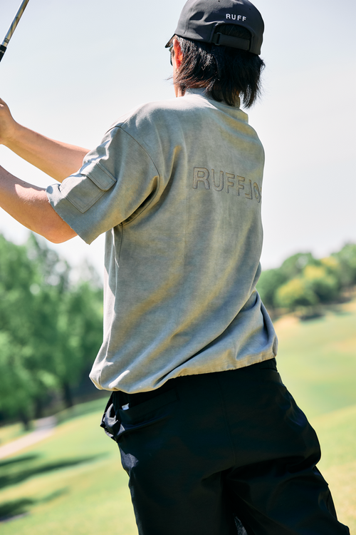 VINTAGE FADE BACK LOGO MOCK NECK SHIRTS