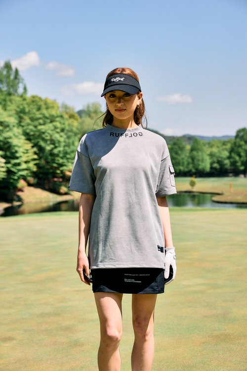 VINTAGE FADE BLUR LOGO MOCK NECK SHIRTS