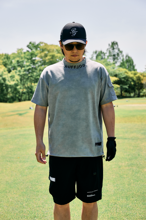 VINTAGE FADE BLUR LOGO MOCK NECK SHIRTS