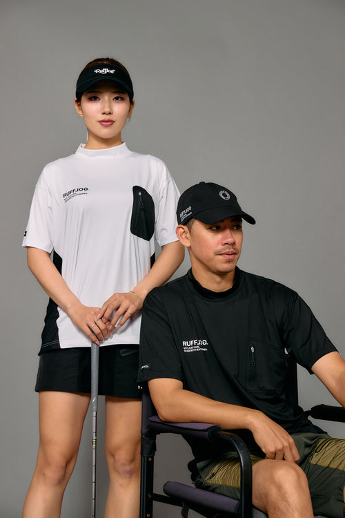 BACK MESH & TECH POCKET MOCK NECK SHIRTS