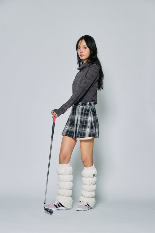 RW check pleats skirt