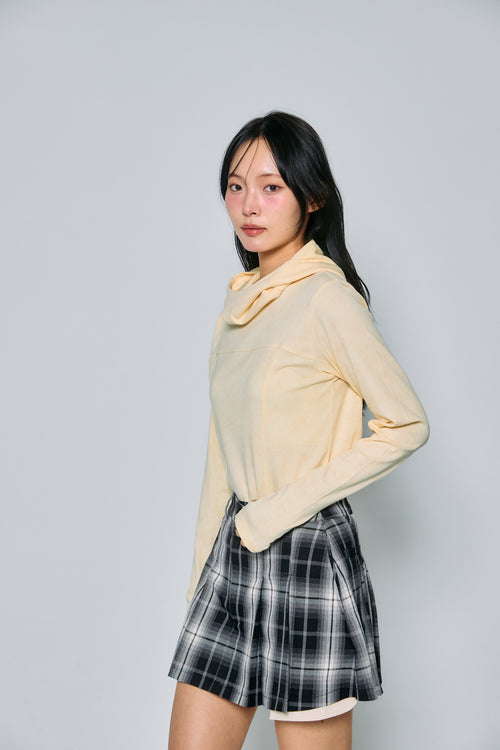 RW check pleats skirt