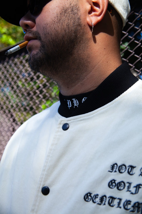 OLD ENGLISH LOGO SS MOCK NECK TEE