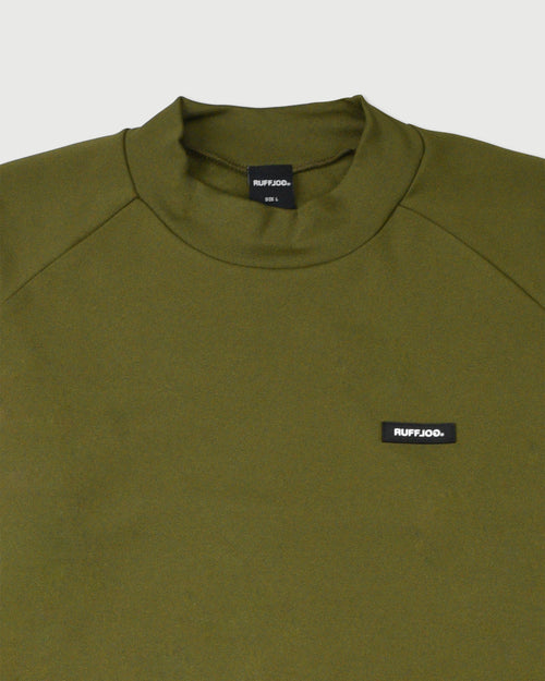 BACK LOGO SIDE POCKET RAGLAN L/S MOCKNECK