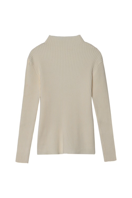 Ribbed half-neck knitwear