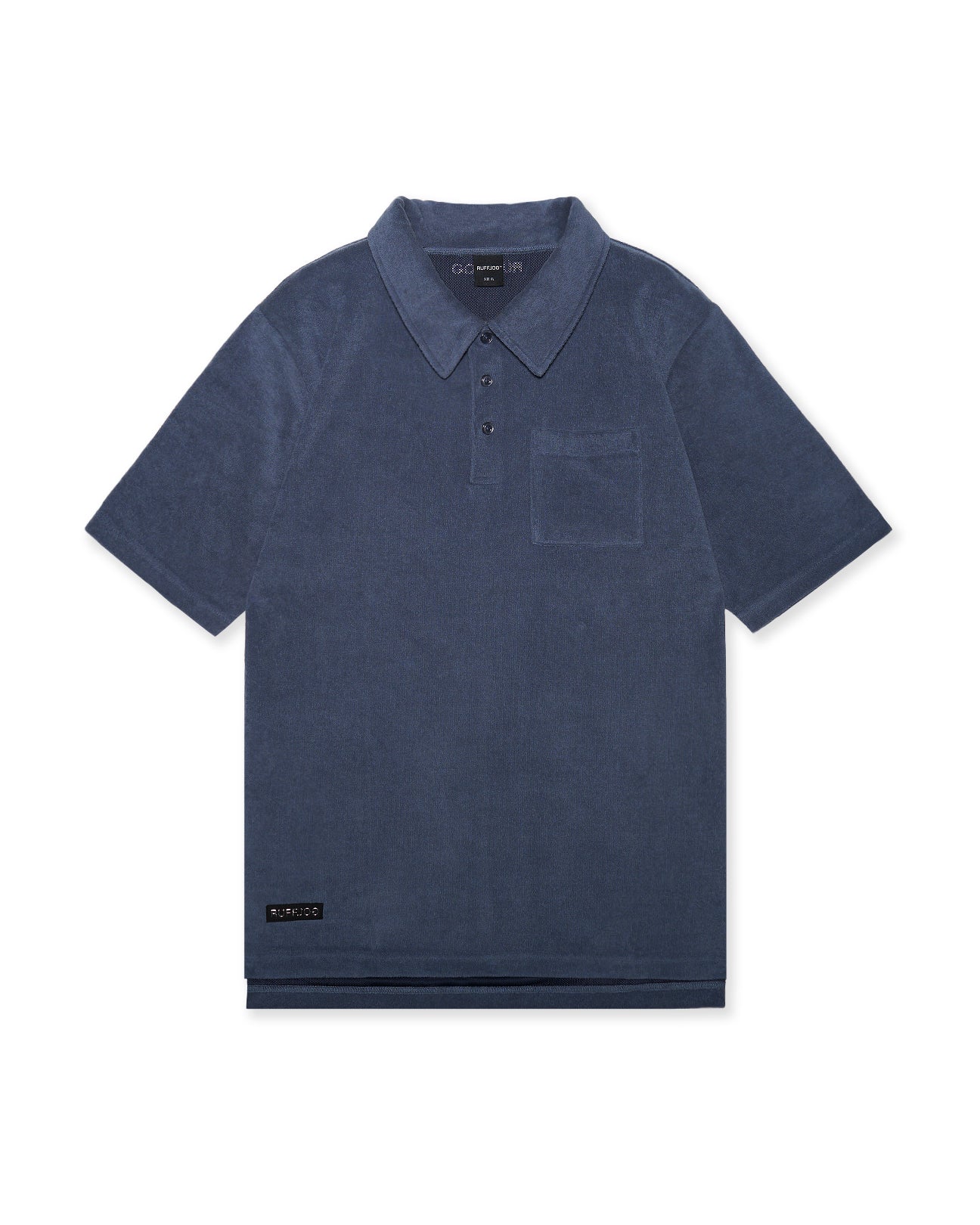 RUFFLOG パイルポロシャツ Pile Mesh #GOLF Polo Shirt Blue – RUFFLOG