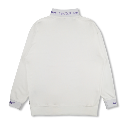 #JACQUARD MOCK NECK LS TEE
