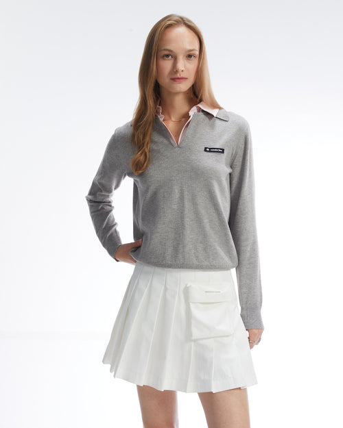 SHIRT LAYERED KNIT TOP
