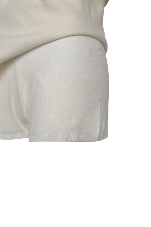 high-waist flare knit skirt