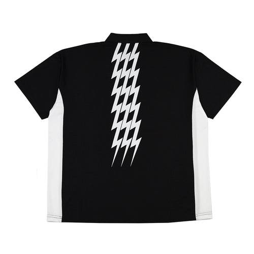 #THUNDER STRIPES SIDE MESH POLO