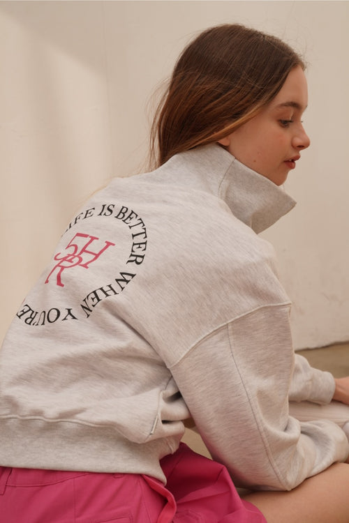 5HR ZIP-UP BACK POINT SWEAT