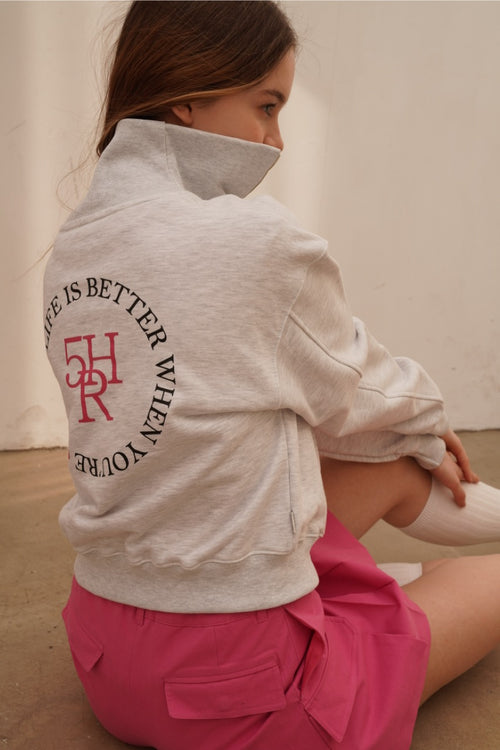 5HR ZIP-UP BACK POINT SWEAT