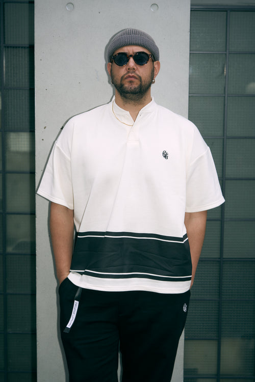 #HENRY NECK BIG STRIPE POLO