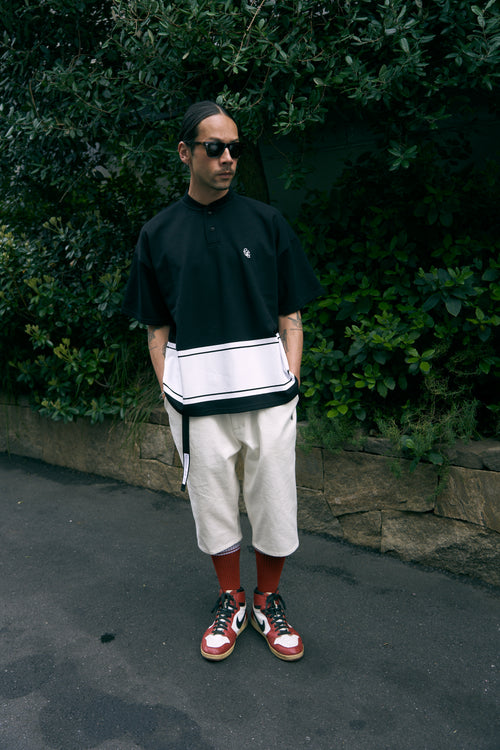 #HENRY NECK BIG STRIPE POLO