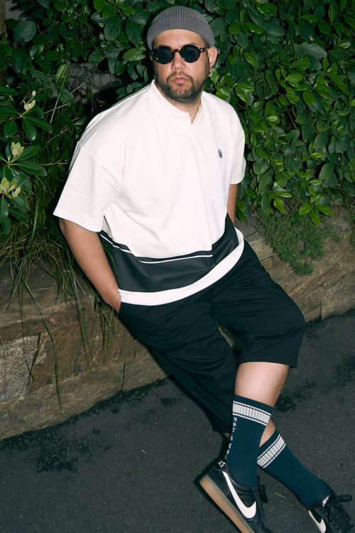 #HENRY NECK BIG STRIPE POLO