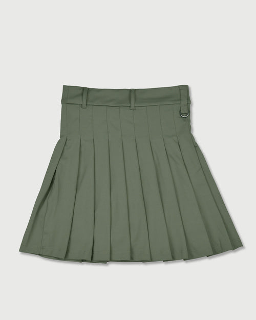 PLEATS FLARE CUT SKIRT