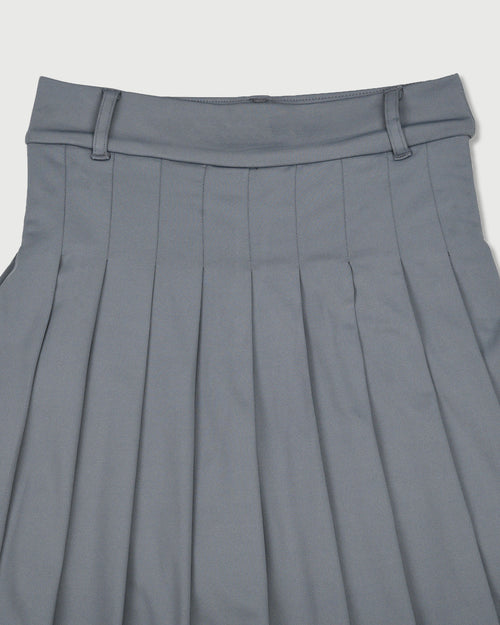 PLEATS FLARE CUT SKIRT